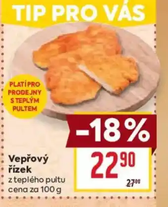 Billa Vepřový řízek nabídka