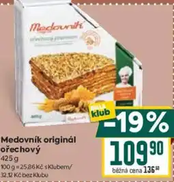Billa Medovník originál ořechový nabídka