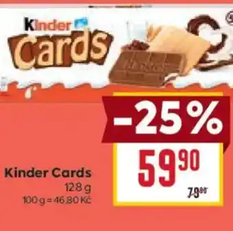 Billa Kinder Cards nabídka