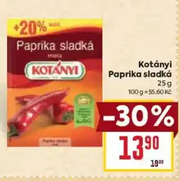 Billa Kotányi Paprika sladká nabídka
