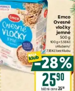 Billa Emco Ovesné vločky jemné nabídka