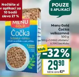 Billa Menu Gold Čočka velkozrnná nabídka