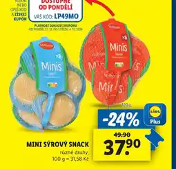 Lidl Mini sýrový snack nabídka