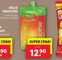 Lidl Hello smoothie nabídka