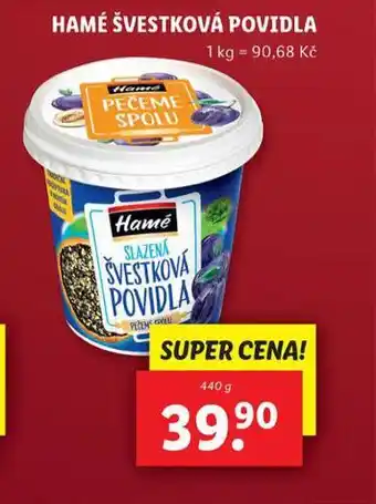 Lidl Hamé švestková povidla nabídka