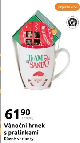 Action Vánoční hrnek s pralinkami nabídka