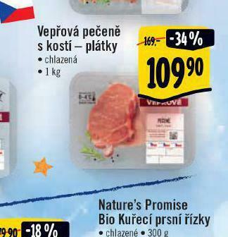 Albert Vepřová pečeně s kostí - plátky nabídka