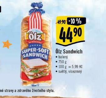 Albert Ölz sandwich nabídka