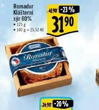 Albert Romadur klášterní sýr 60% nabídka