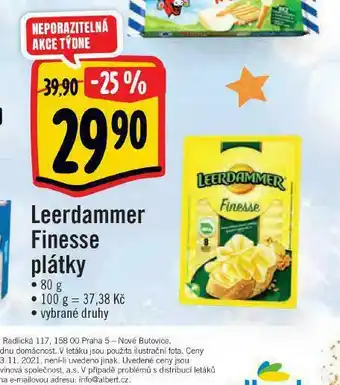Albert Leerdammer finesse plátky nabídka