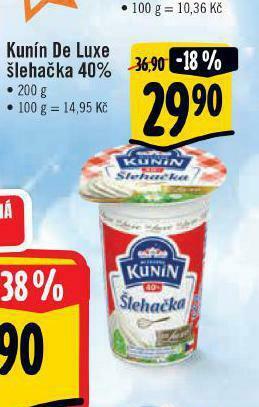 Albert Kunín deluxe šlehačka 40% nabídka