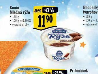 Albert Kunín mléčná rýže nabídka