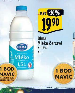 Albert Olma mléko čerstvé nabídka