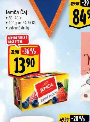 Albert Jemča čaj nabídka