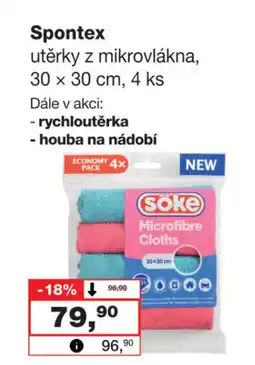 Barvy a laky drogerie Spontex utěrky z mikrovlákna, nabídka