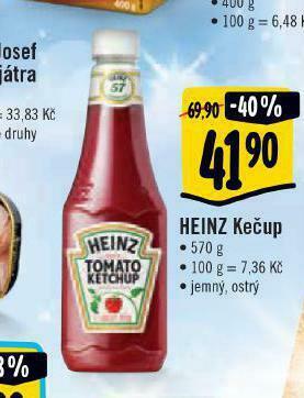 Albert Heinz kečup nabídka