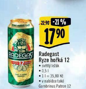 Albert Pivo radegast ryze hořká 12 nabídka