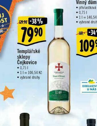Albert Templářské sklepy čejkovice nabídka