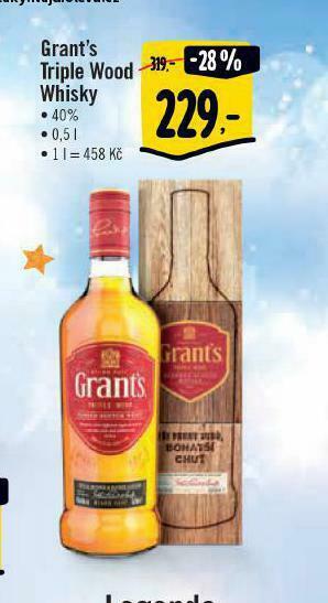 Albert Grant´s triple wood whisky nabídka