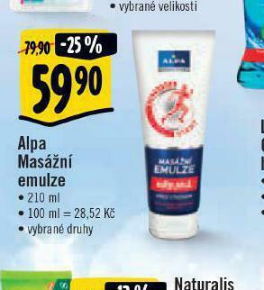 Albert Alpa masážní emulze nabídka