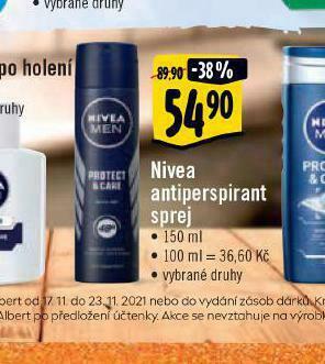 Albert Nivea antiperspirant nabídka