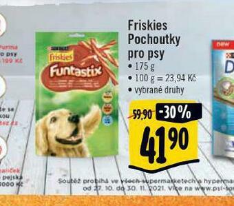 Albert Friskies pochoutky pro psy nabídka