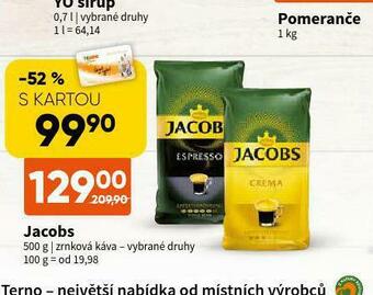 Terno Jacobs zrnková káva nabídka