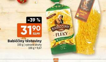 Terno Babiččiny těstoviny nabídka