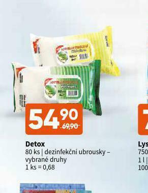 Terno Detox dezinfekční ubrousky nabídka