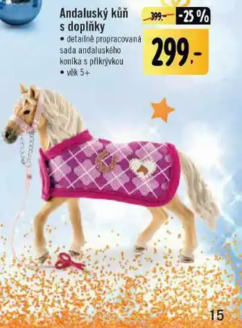 Andaluský kůň s doplňky