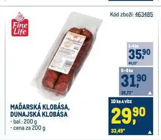 Makro Maďarská klobása nabídka