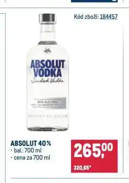 Makro Absolut vodka nabídka