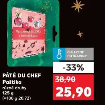 Kaufland PÂTÉ DU CHEF Paštika nabídka