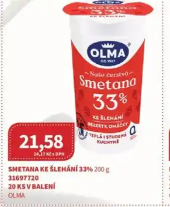 Kubík potraviny OLMA Smetana ke šlehání 33% nabídka