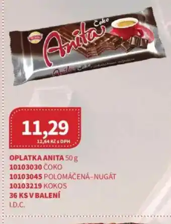 Kubík potraviny Oplatka Anita nabídka