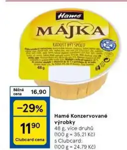 Tesco Hamé konzervované výrobky nabídka