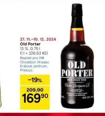 Tesco Old porter nabídka