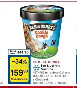 Tesco Zmrzlina ben & jerry's nabídka