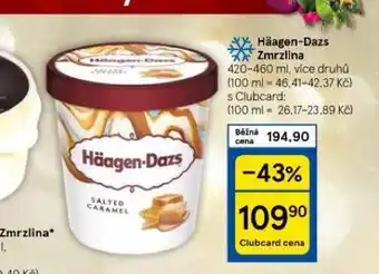 Tesco Häagen dazs zmrzlina nabídka