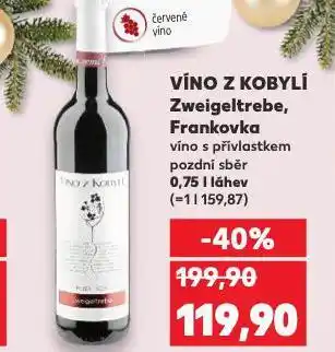 Kaufland Víno z kobylí frankovka nabídka