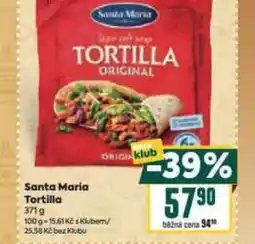 Billa Santa Maria Tortilla nabídka