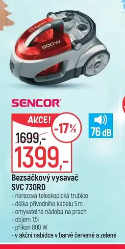 Globus Bezsáčkový vysavač SVC 730RD nabídka