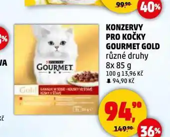 Penny Market Gourmet gold konzervy pro kočky nabídka