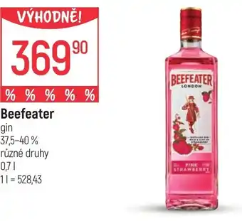 Globus BEEFEATER Gin nabídka