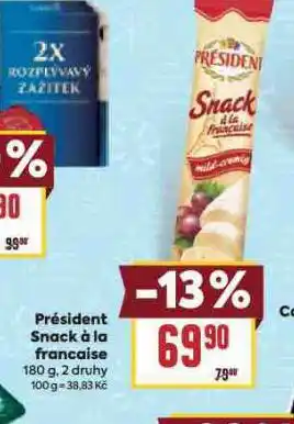 Billa Président snack á la francaise nabídka