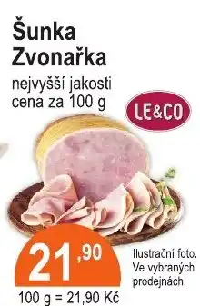 COOP DISKONT Šunka Zvonařka nabídka