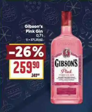 Billa Gibson´s pink gin nabídka