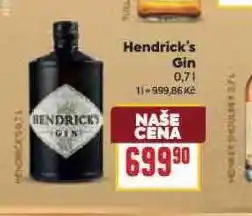 Billa Hendrick´s gin nabídka