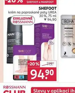 Rossmann Shefoot krém na popraskané paty urea nabídka