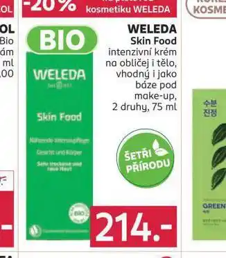 Rossmann Weleda skin food krém nabídka